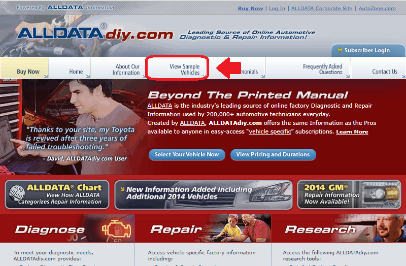 Alldatadiy review price, discount, contents, navigation, etc Online Car Repair Manuals