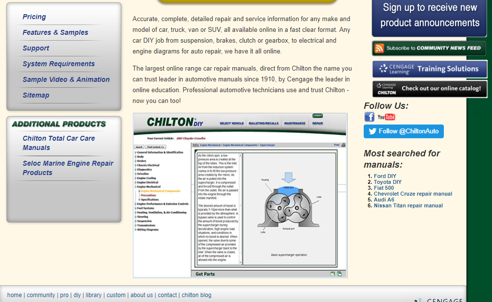 image of chiltondiy online repair manual